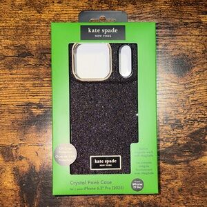 BN Kate Spade Black Crystal Pavé iPhone 17 Pro Case